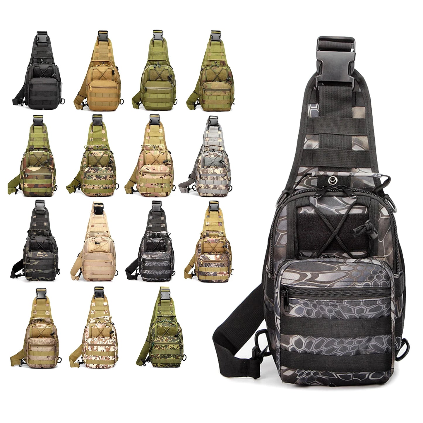Travel Magazine Soft Handle Sling Messenger Vest Shoulder Chest Crossbody Tactical Messenger Travel Shoulder Sling Bag
