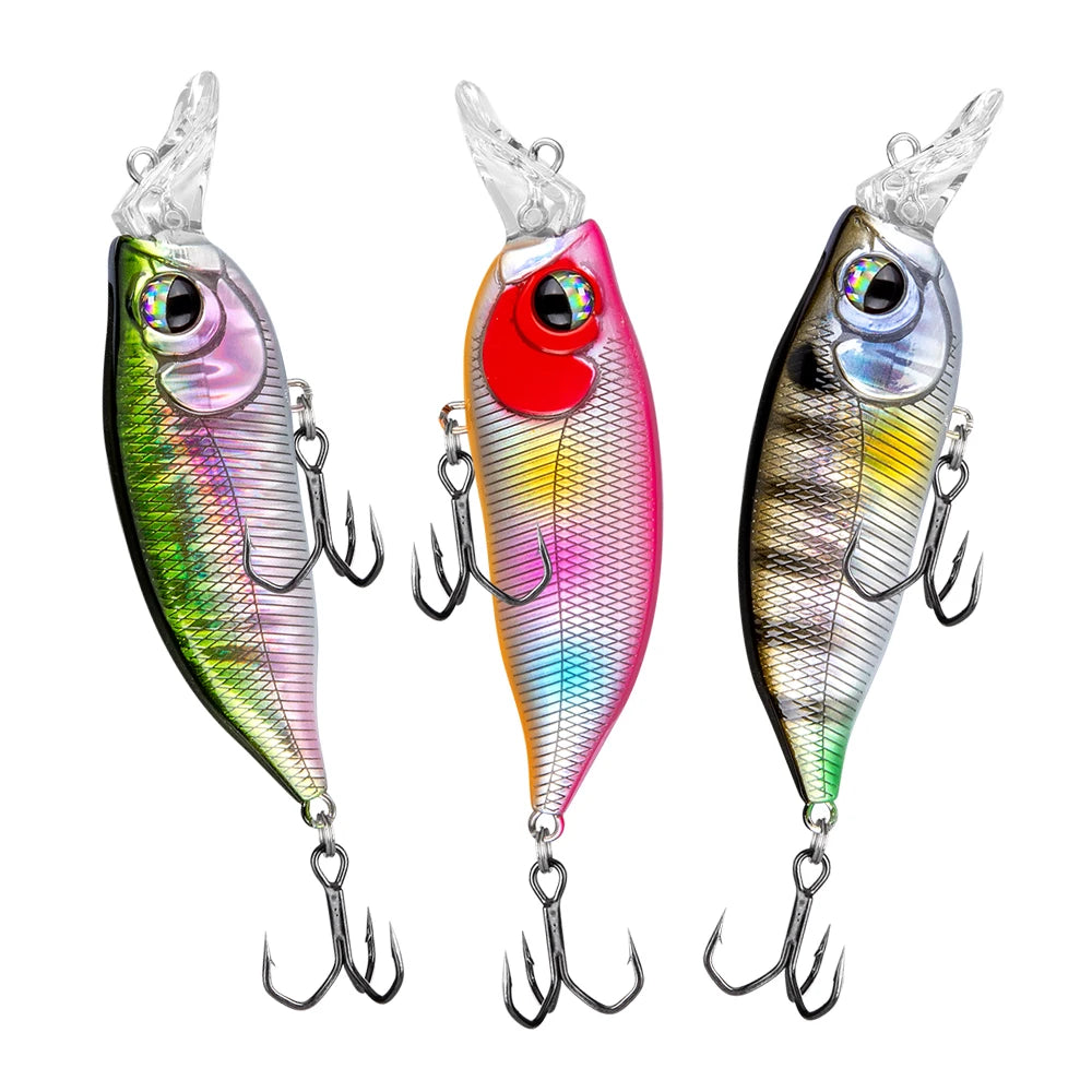 For HONOREAL RTS Wholesale 57mm 8g ABS Fishing Lure Minnow Saltwater Crank Bait for Freshwater Fish for River and Stream