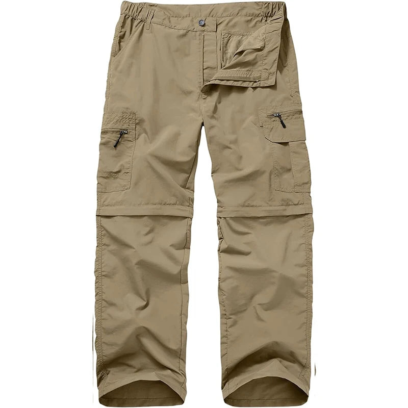 Mens Hiking Pants Convertible Boy Zip Off Shorts Lightweight Quick Dry 3Breathable Fishing Safari Pants