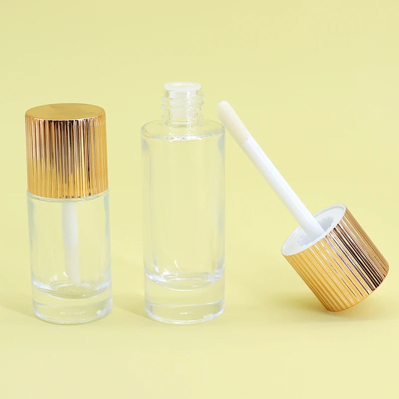Brush Bottle 30ml Round Lip Glaze Nail Polish Bottle Foundation Eyelash Bottle Lip Glaze Tube