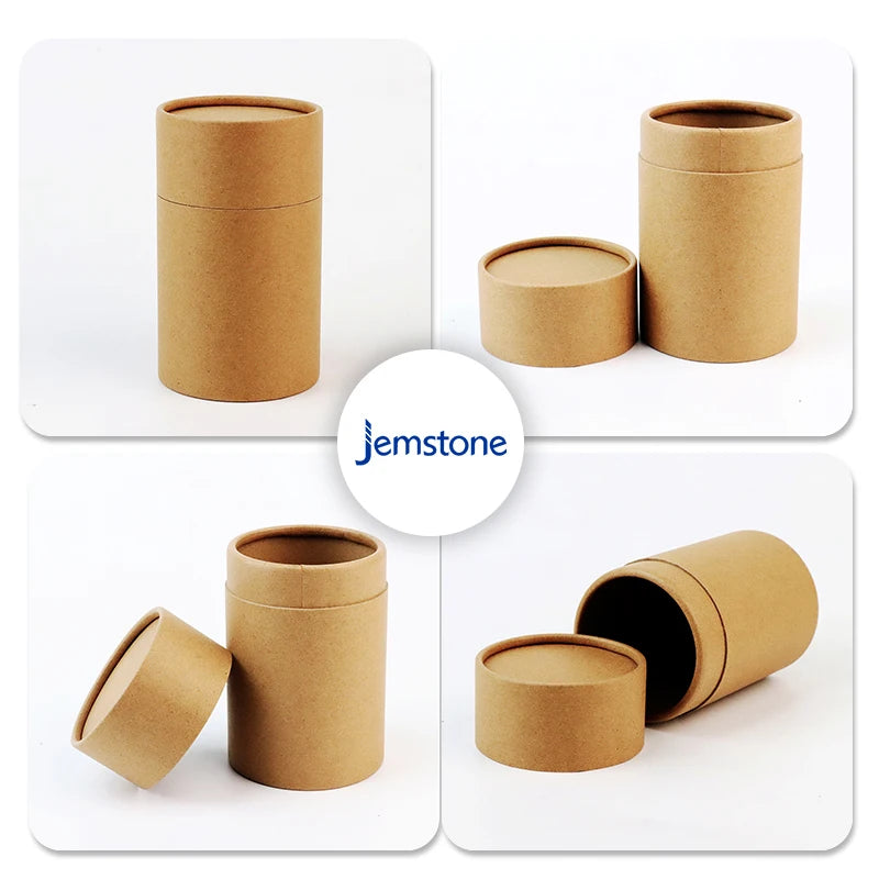 Custom Eco Friendly Paperboard Container Deodorant Lip Balm Skincare Push up Paper Tube Packaging