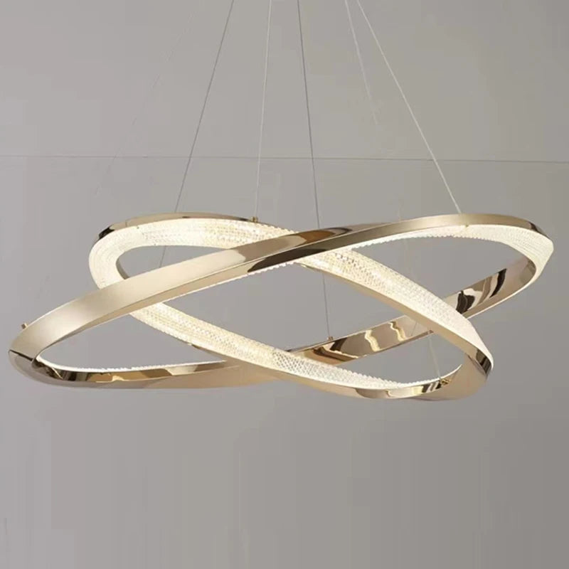 Modern Bedroom Study Cloakroom Home Decorative Chandelier Creative Personality Double Circle Combination Chandelier