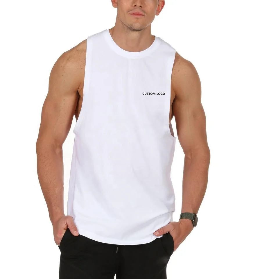 OEM Customized Men's Tank Top Fitness Workout Sleeveless Tank Top Breathable Sportswear Undershirt Gym Quick Dry Running Vest