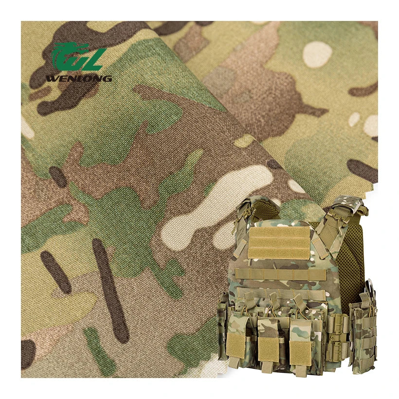 530D 100%Nylon CP PU Woven Camouflage Cordura Fabric Waterproof Breathable Anti-Tearing Bags