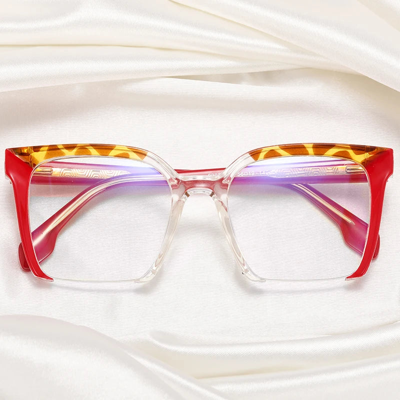 MS 82076 Design Ladies Eyeglasses Colorful Plastic Fashion Eyewear Optical Anti Blue Light Glasses Frame Shipping Agent Custo