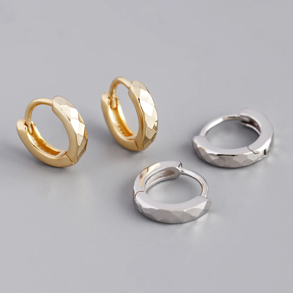 Dropshipping 925 Sterling Silver Smooth Surface Geometry Hoop Earring Jewelry for Women