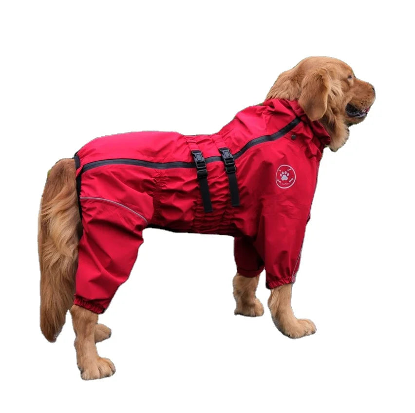 Factory Direct Sales Pet Raincoat Waterproof Jacket Pet Dog Cat Apparel Clothes Adjustable Pet Dog Raincoat