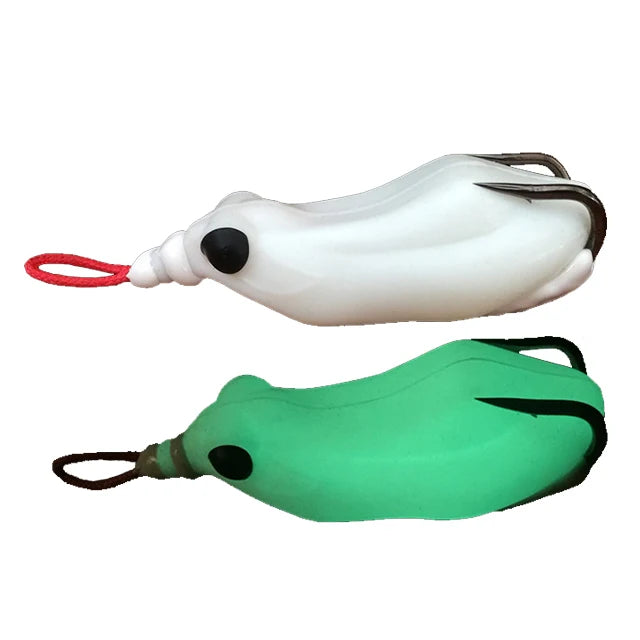 Best Prices 5cm 6cm 7.5cm Topwater Frog Lure Soft Bait Plastic Fishing Lures With Double Treble Hooks