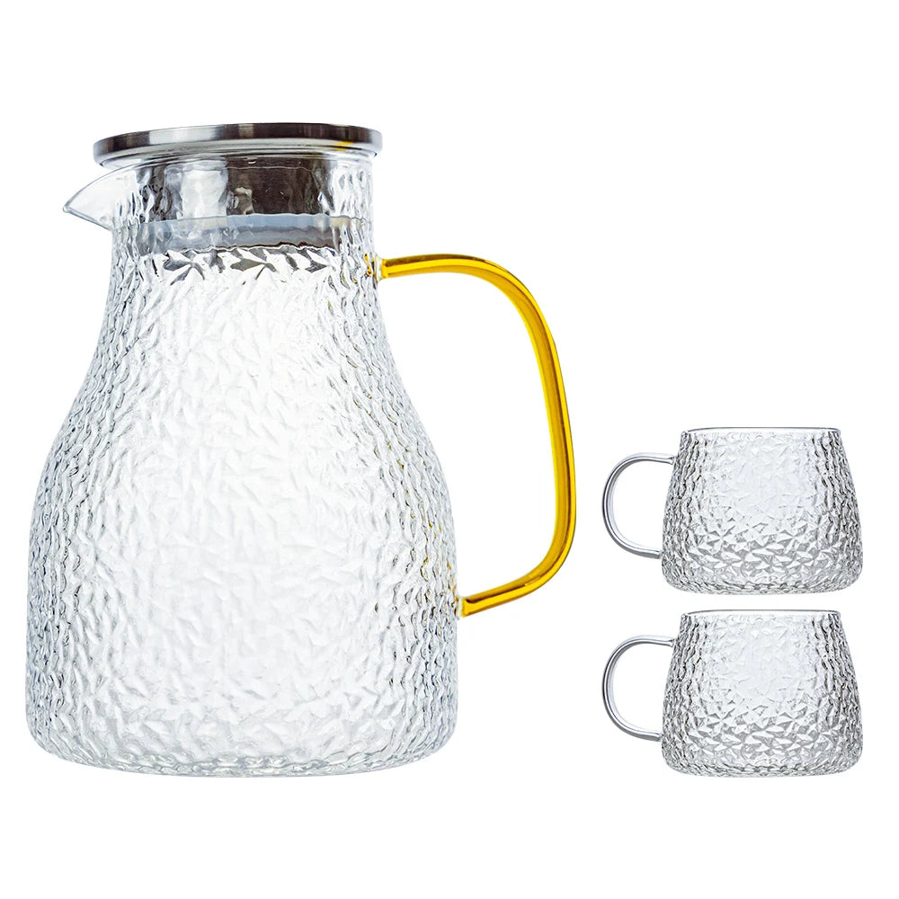 Wholesale High Borosilicate Glass 60.9Oz Coffee Drink Glass Teapot Tea Cup Set