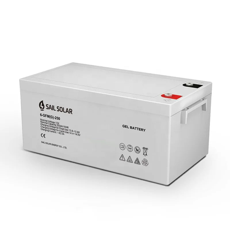 100000pcs+ Sold 6 Cells Solar Gel Battery 12V 200ah 250ah Deep Cycle 6000 Times