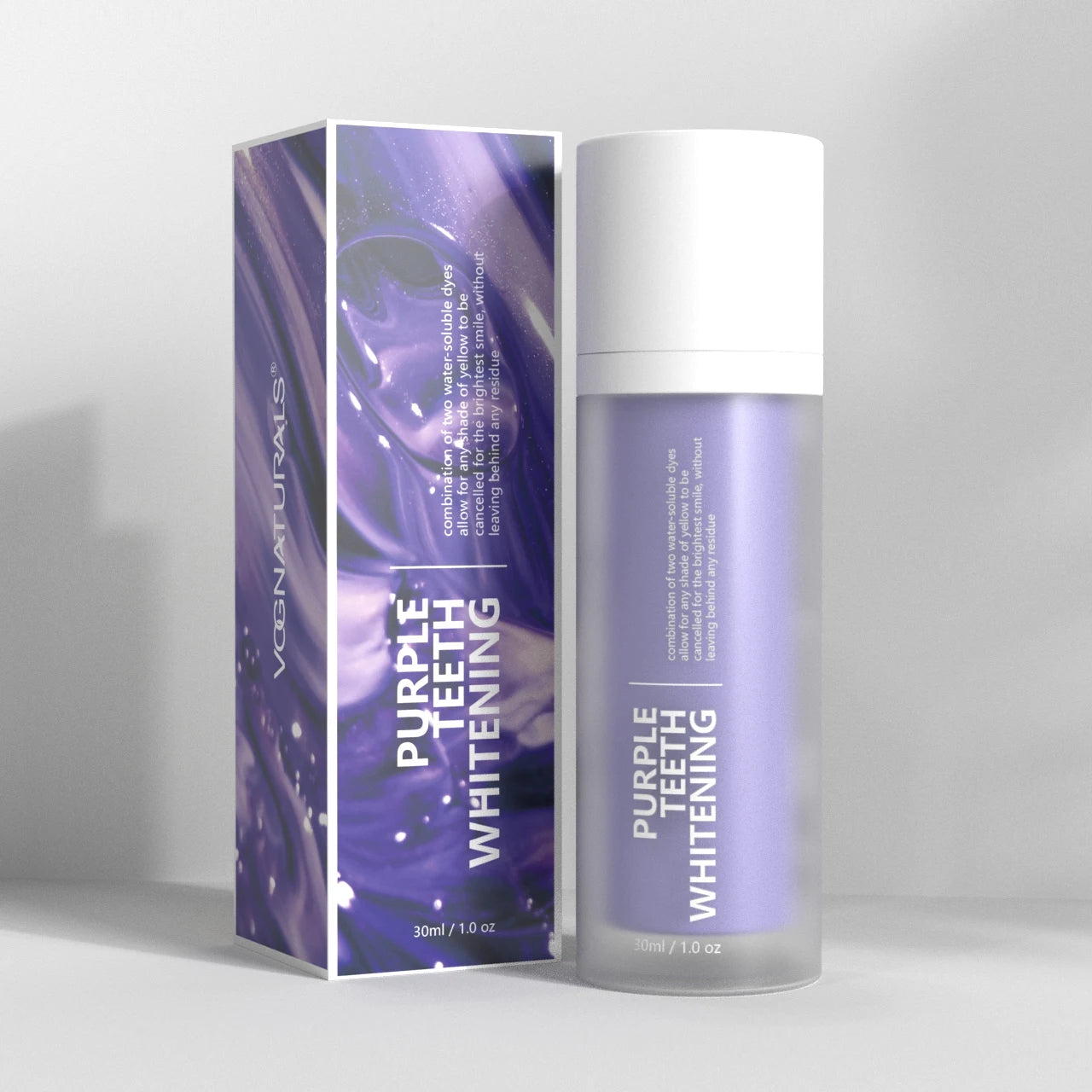 Private Label V34 Deep Clean Tooth Stain Removal Purple Toothpaste Multi-Purpose Colour Correcting Teeth Whitening Accessory
