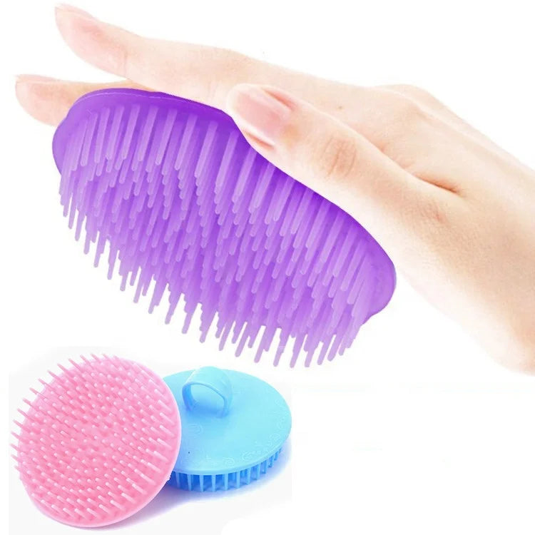Wholesale Shampoo Brush Pink Soft Silicone Scalp Massage Hair Brush Head Hair Massager Baby Bath Brush