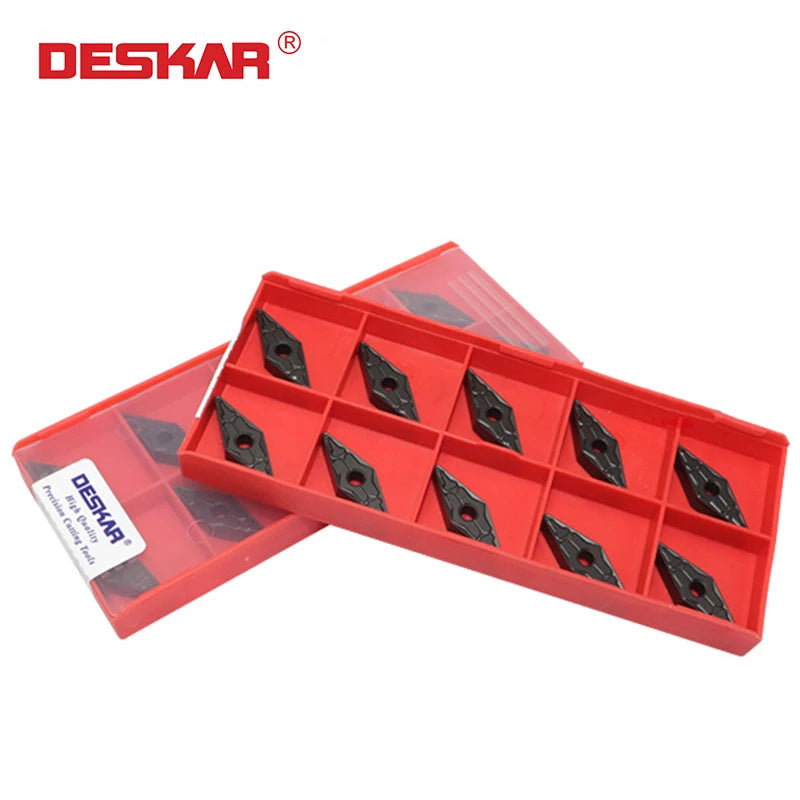 DESKAR CNC Lathe Carbide Inserts Turning Tools Machining Processed Hard Steel Good Wear Resistance VNMG160404 160408-TM LF911