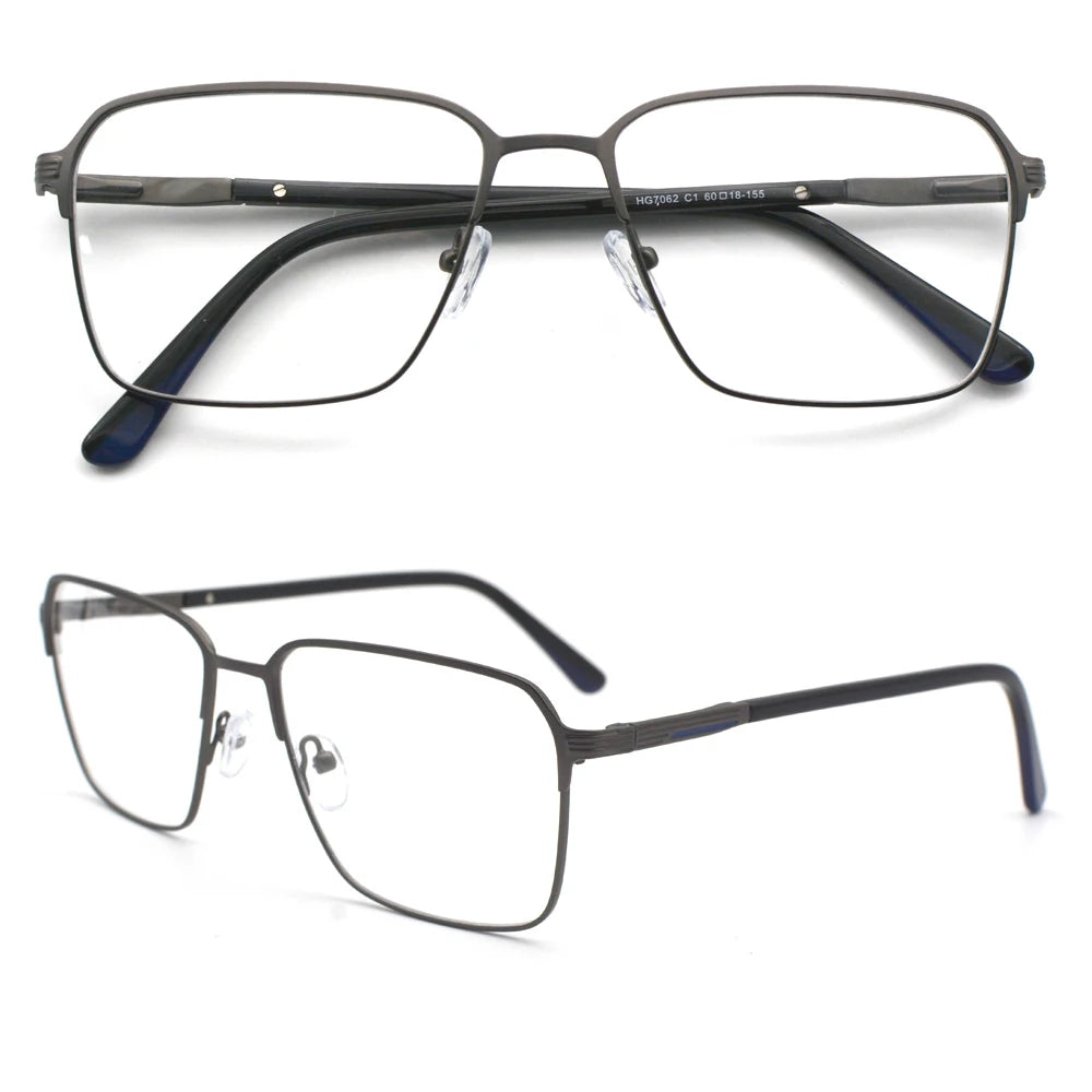 Big Frame Square Business Style Oversized Computer Glasses Frame for Unisex Adults Durable Optical Eyeglasses HG7062