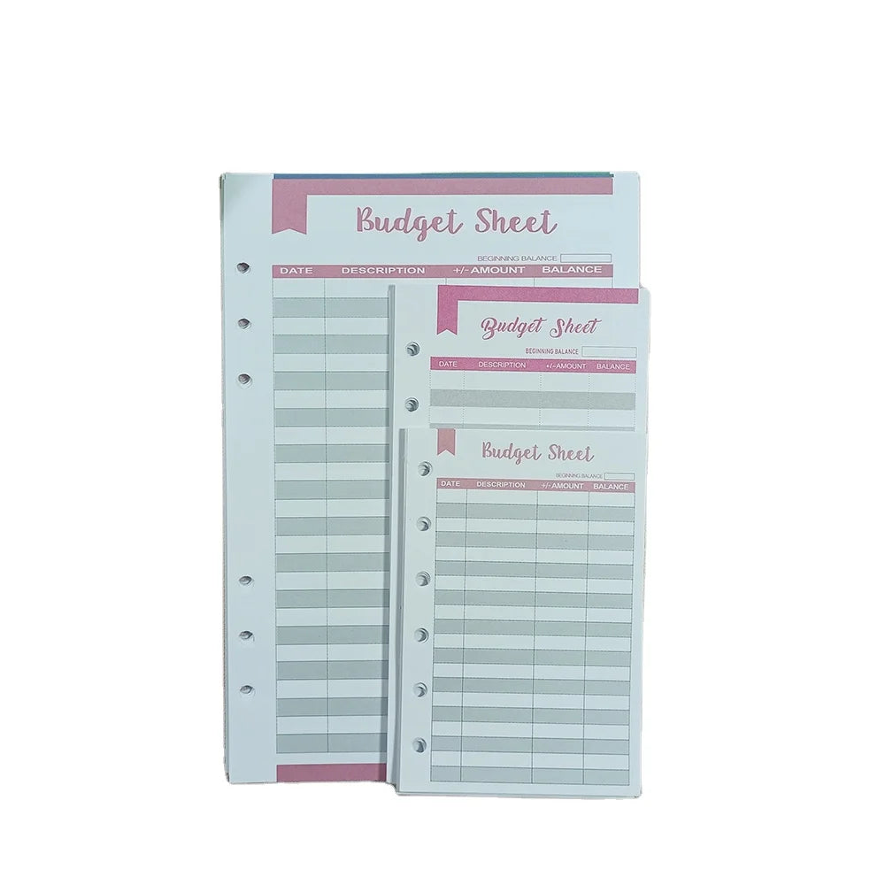 New Arrival A5 A6 A7 Budget Sheets Budget Binder Sheet Tracking Expense Budget Planner Sheets in Bulk