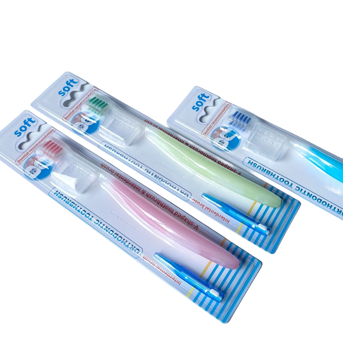 Custom Soft Dental Tooth Brush Oral Care Orthodontic Toothbrush and Interdental Brush