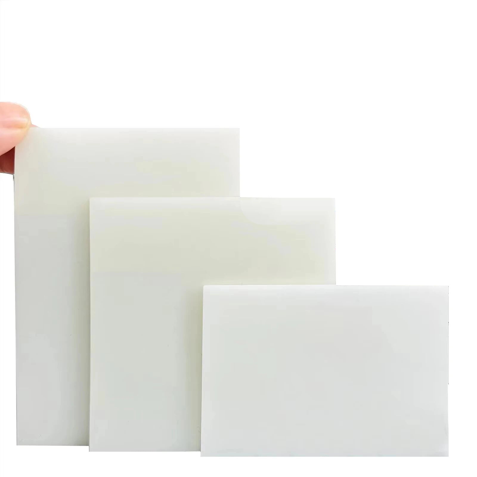 Custom 3*3 Inch Square Self-Adhesive Memo Pad Clear PET Material Transparent Sticky Notes