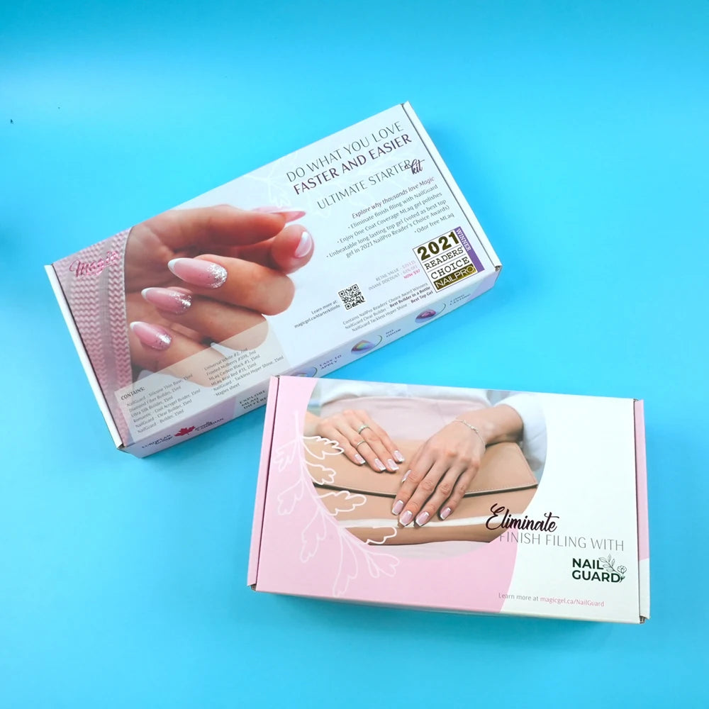 Custom Logo Samples Free Cardboard Jewelry Press on Nails Set Luxury Mailing Packaging 8x6x4 Custom Box