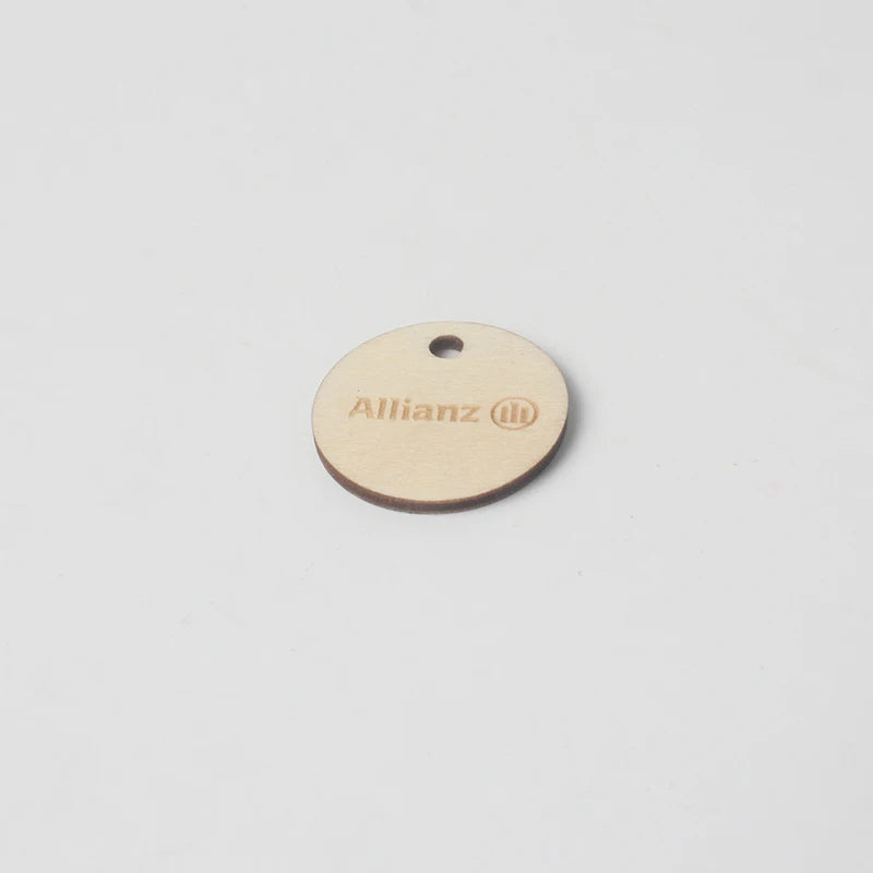 Wholesale Eco-Friendly Round Wood Shopping Trolley Token Nautical Style Polished Sandalwood Coin Wood Trolley Coin