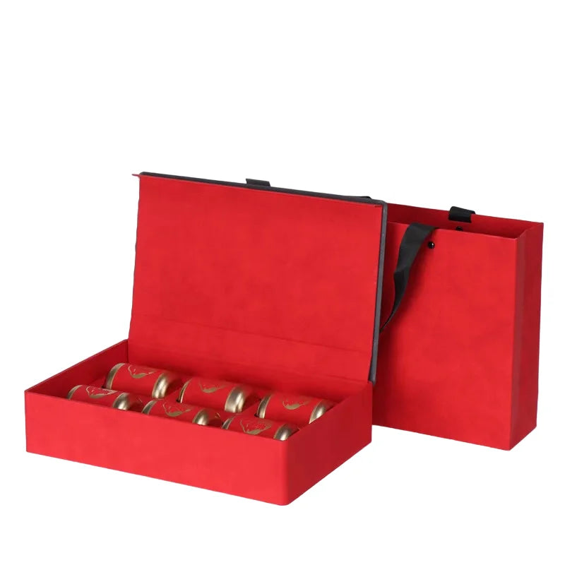 High Quality Luxury Rigid Tea Gift Cardboard Paper Box Magnetic Closure Box Custom Packaging