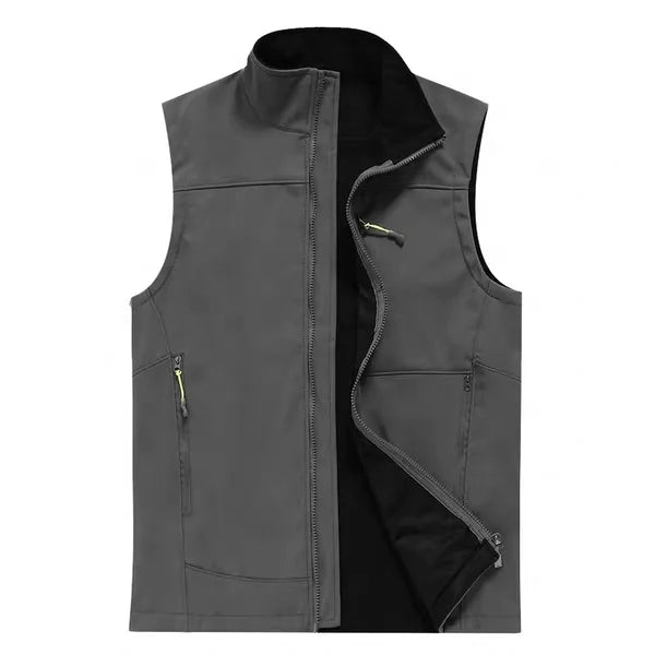 Softshell Vest Men Waterproof Windproof Hiking Fishing Vest Outdoor Sports Waistcoat Thermal Fleece Men Vest Windbreaker Gile