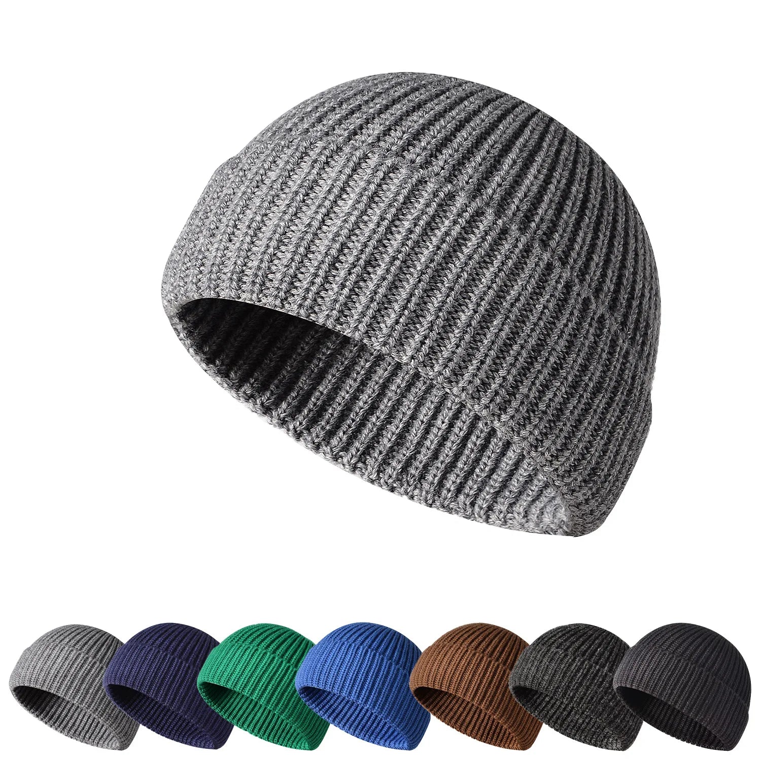 Men Women Daily Wear Roll up Docker Skull Fisherman Beanie Hat Cap Eco-friendly Common Fabric Travel Ready Custom Private Lab