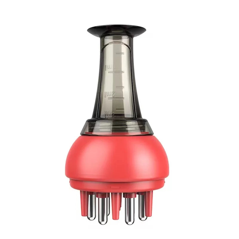 Mini Scalp Massager with Comb Brush Hair Oil Applicator Fluid Root Scalp Treatment-Portable Medicine Device