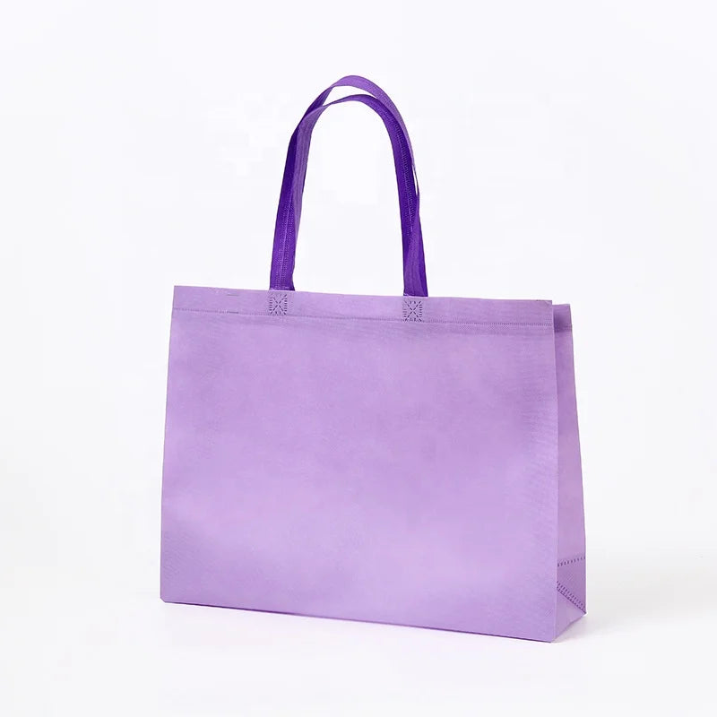 Customizable Eco-friendly Non-Woven Handled Tote Bag Geometric Logo Design Promotional Shopping Gifts Custom Printed Medium S