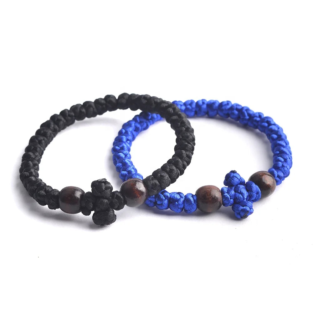 Knots Prayer  Beads Bracelets Wood Beads Rope Bracelet Russian Greece Orthodox Chotki Komboskini