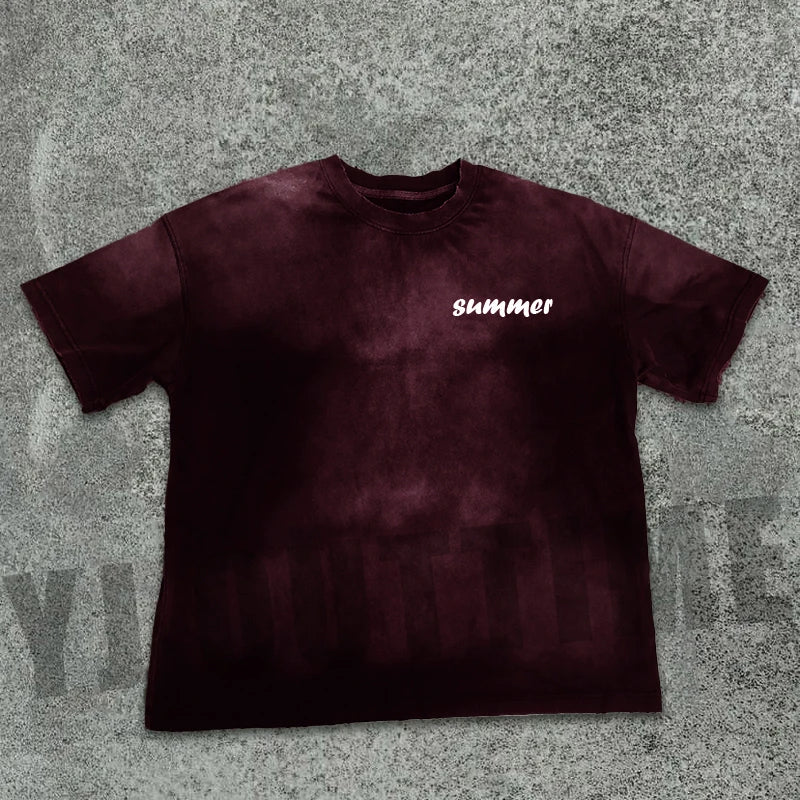 Custom Manufacturer 300gsm Heavyweight Mock O-Neck Thick Collar Embroidery Oversized Drop Shoulder Boxy Cropped t Shirt for M