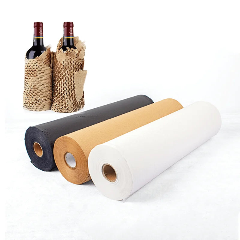 Oemrollingpaper Honeycomb Paper Packaging Wrap Craft Wrapping Roll Craft Roll Gift Wrapping Paper Honeycomb Paper Black