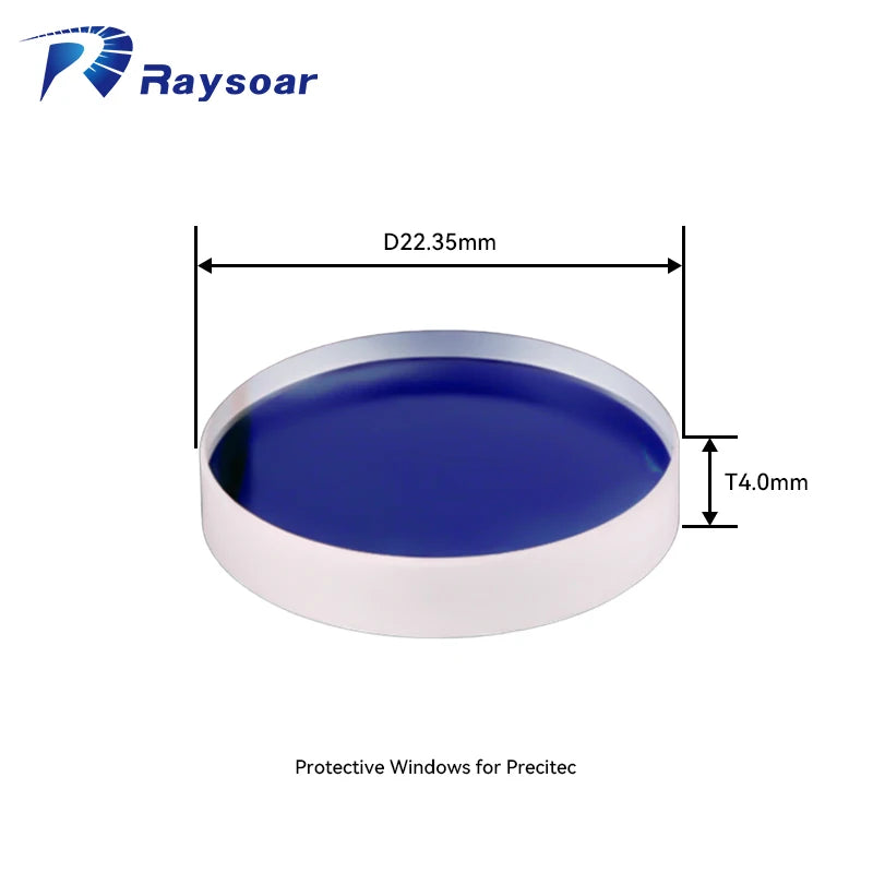 22.35x4.0mm Fiber Optical Lens  P0589-360-00001/2 Laser Protective Window Glass for Precitec Lightcutter Laser Cutting Head