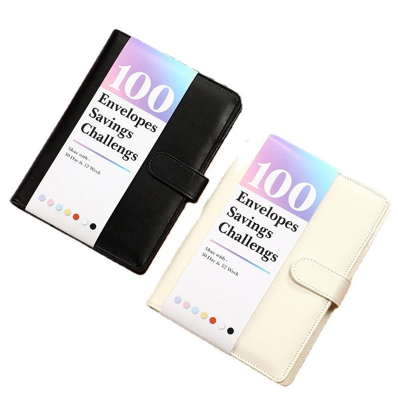 Hot Selling 100 Envelope Money Saving Box 100 Envelope Saving Challenge Money Book with Numbered Sleeves Pockets Sheet