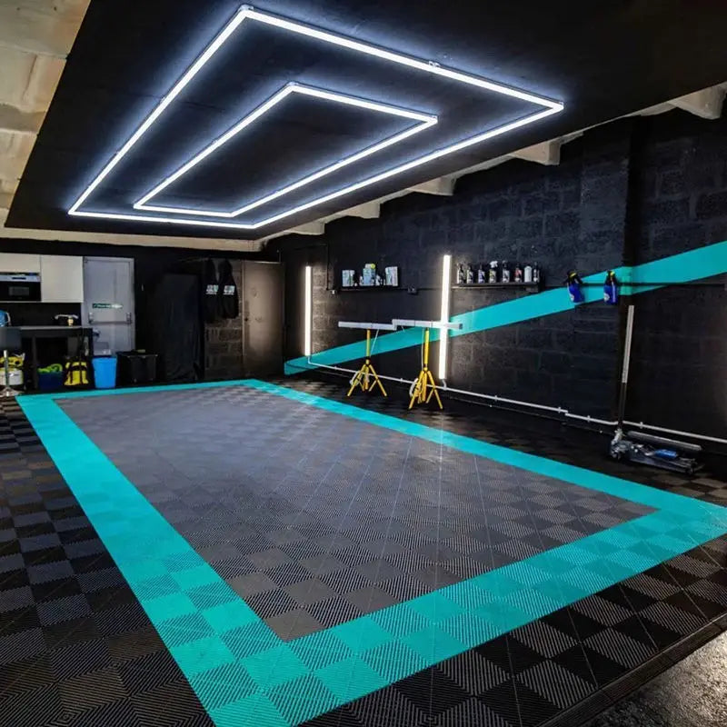 Easy Install Rigid Modular 40x40 Tiles for Floor Modular Interlocking Tiles Strength Car Garage Floor Tiles