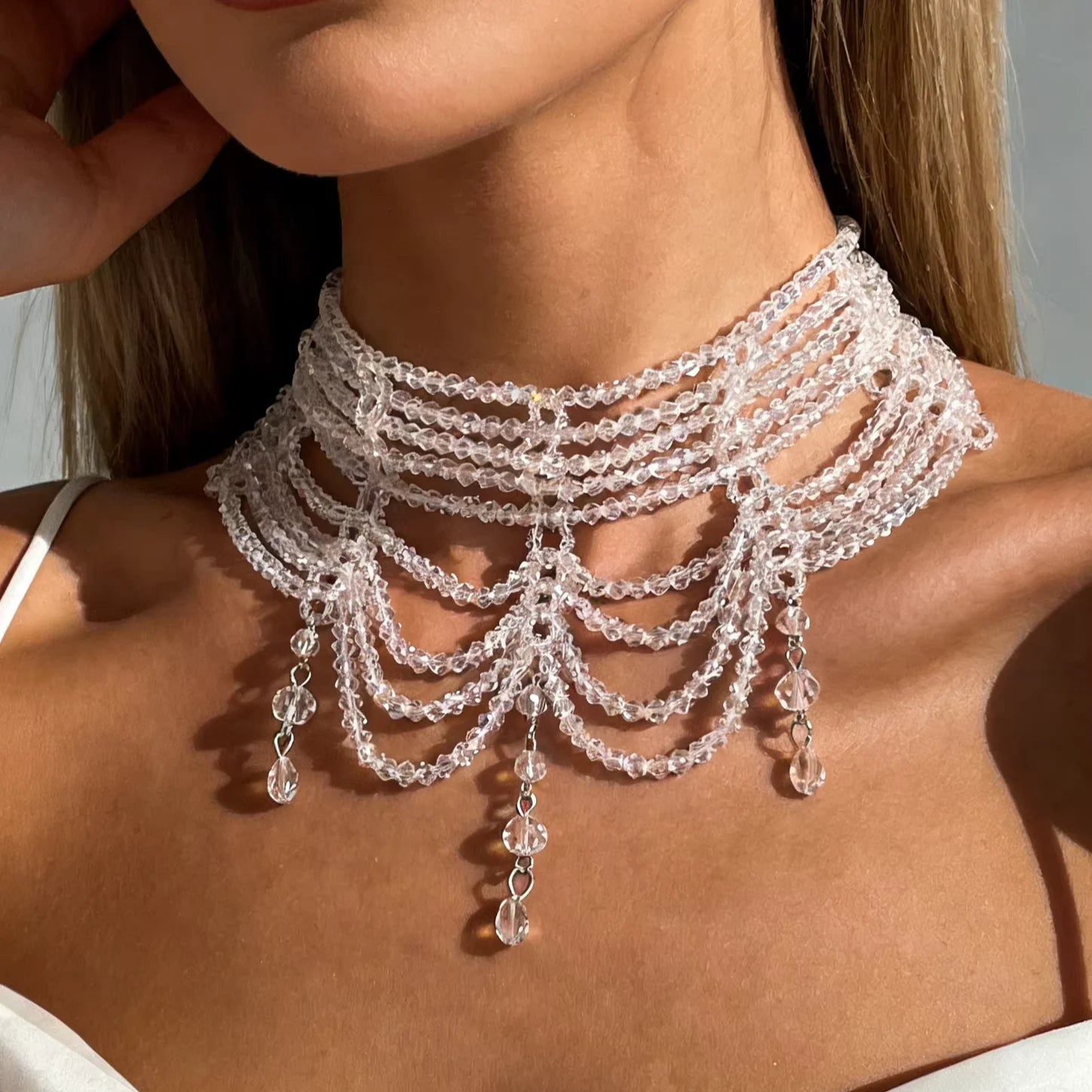 Bohemian Vintage Gothic Style Women's Necklace Statement Crystal Beads Collar Necklace Jewelry Party Gift