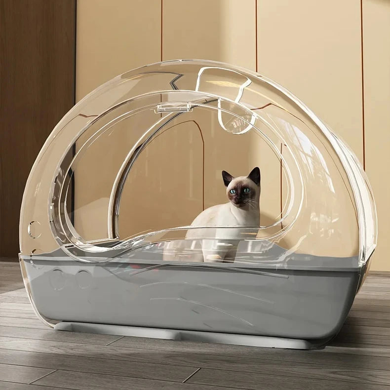 New Arrival Eco-friendly Plastic Large Cat Litter Box with Scoop 42x55x40cm Foldable Assembly Required Five Colors