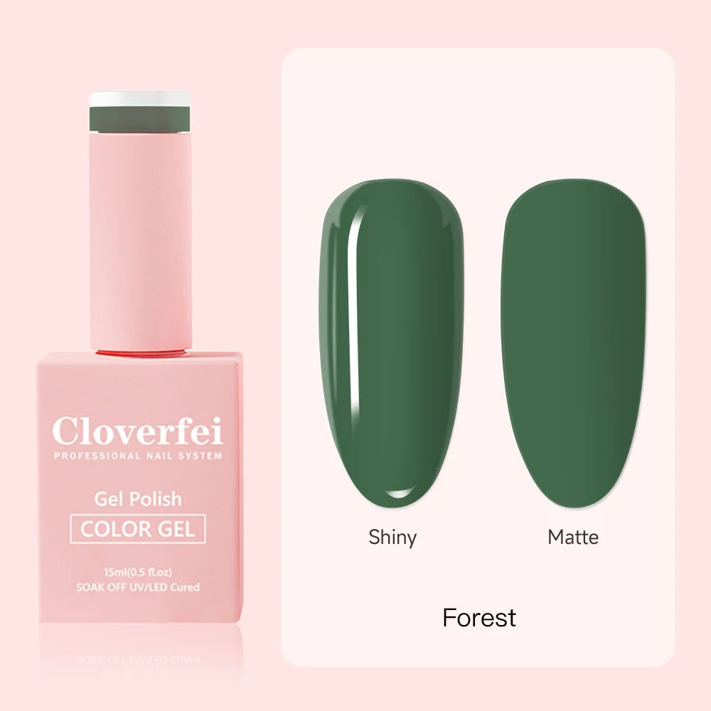 Cloverfei High Pigment Gel Polish Soak Off UV Nail Gel Polish Factory Direct Bulk Supply Support Custom Color Matching