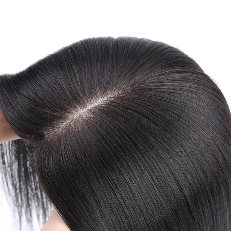 China Factory Wholesale Customized European Virgin Human Hair Silk Base Closure Topper Hairpiece Toupee for Women