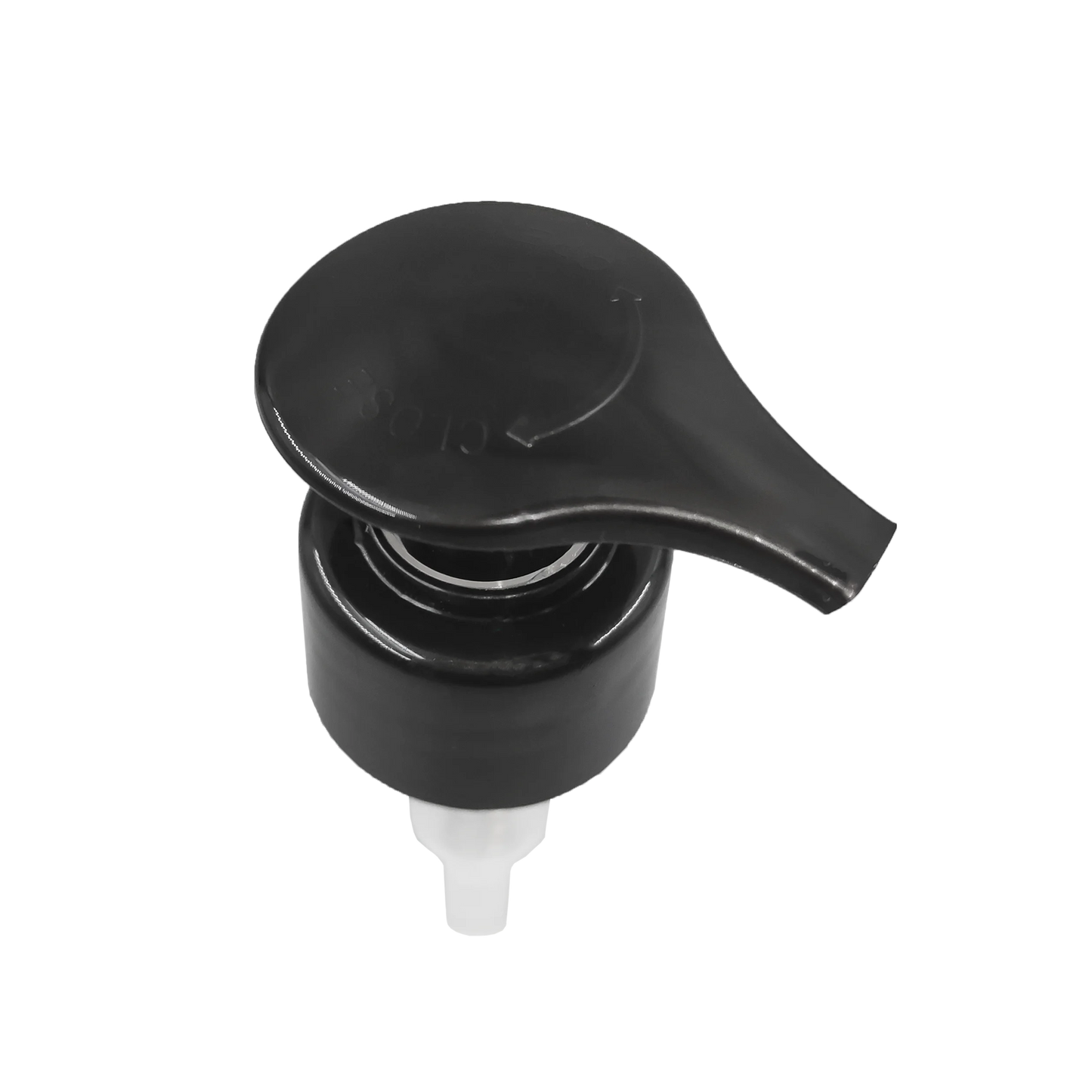 Various Sizes and Styles Plastic Black Ribbed Left/Right 24/410 Lotion Pump Head Customized 24mm 28mm Dispenser Pump