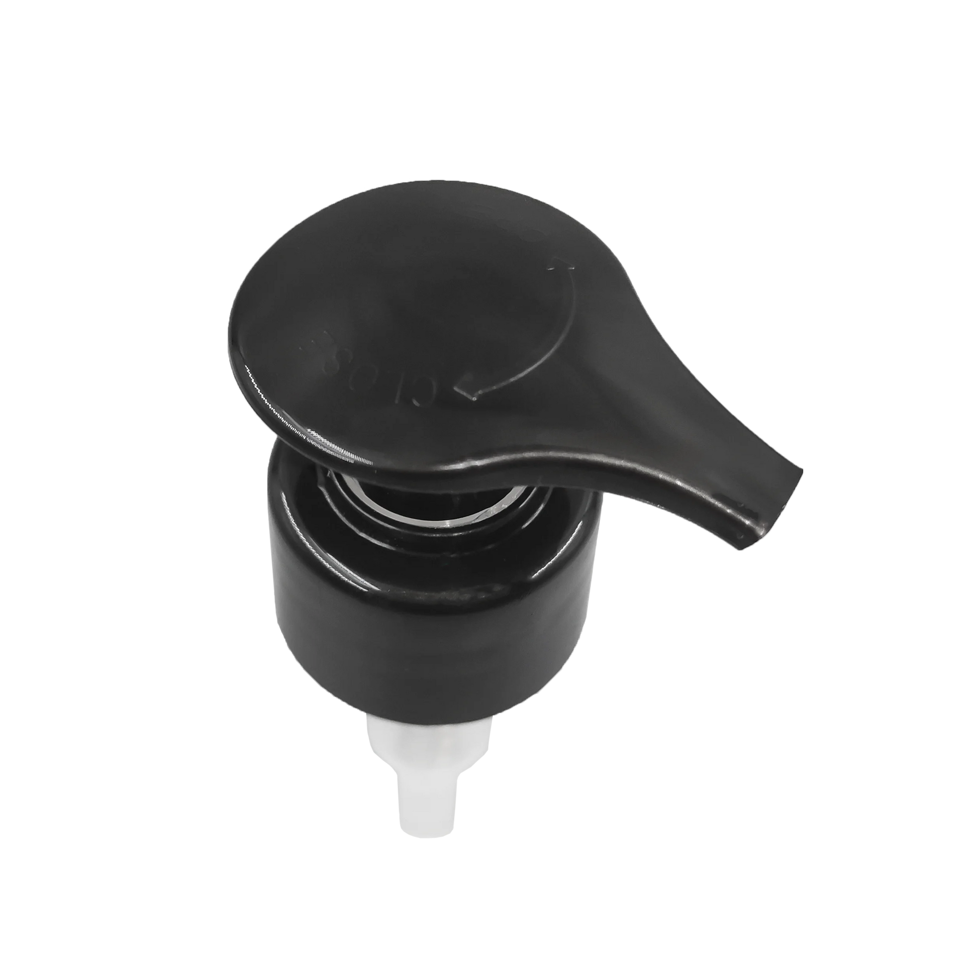 Various Sizes and Styles Plastic Black Ribbed Left/Right 24/410 Lotion Pump Head Customized 24mm 28mm Dispenser Pump