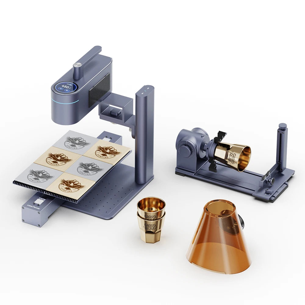 NEW LaserPecker 4 Deluxe With All Accessories Dual-Laser Engraver for All Material Cutting Engraving Portable Laser Engraver