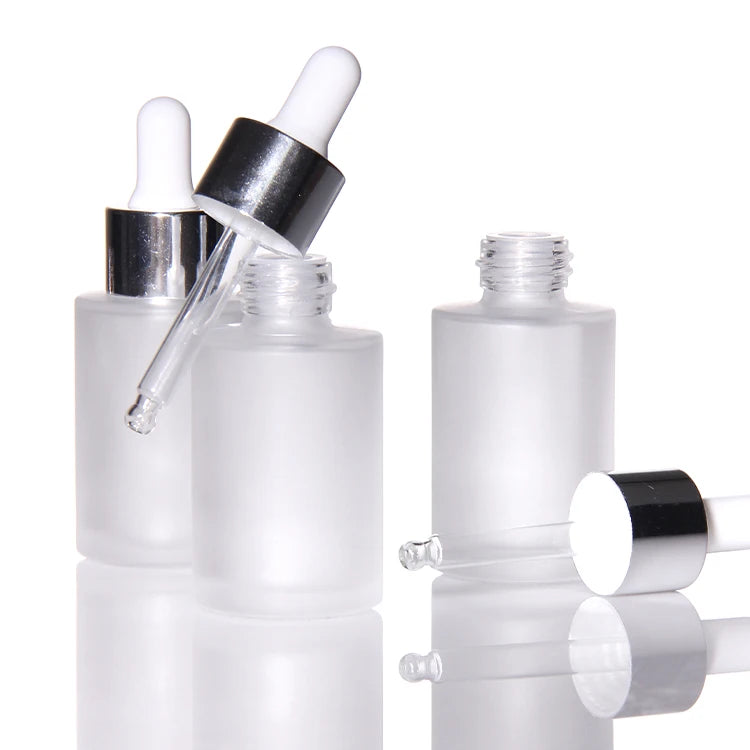 5ml 10ml 15ml 30ml 50ml 100ml Transparent Glass Serum Hair Oil Bottle Gold Dropper Body Essential Oil Bottles