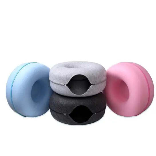 Felt Cat Litter Breathable Four Seasons Cat House Burrowing Donut Cat Litter