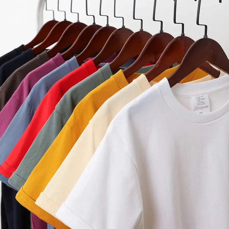 High Quality Cotton Loose 230g Oversized Plain Tshirt Custom Logo Print Blank T Shirts