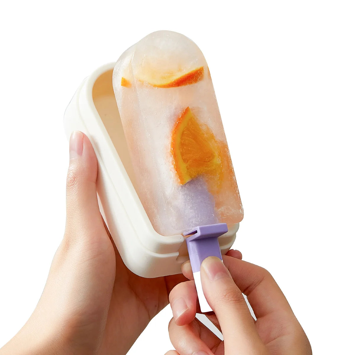 Kids Summer Ice Maker Food Grade Silicone Colorful Non Stick Handmade DIY Fruits Ice Cream Popsicle Molds