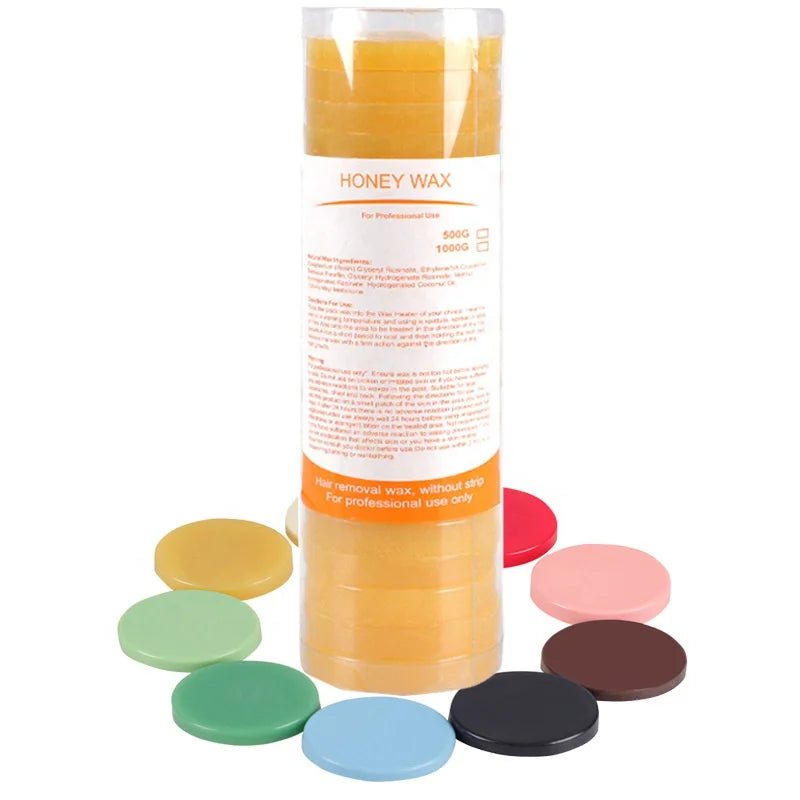 High Quality 500g Hard Disc Wax Depilatory Block Cake 9 Colors Painless Hair Removal Stimulating Free Paper
