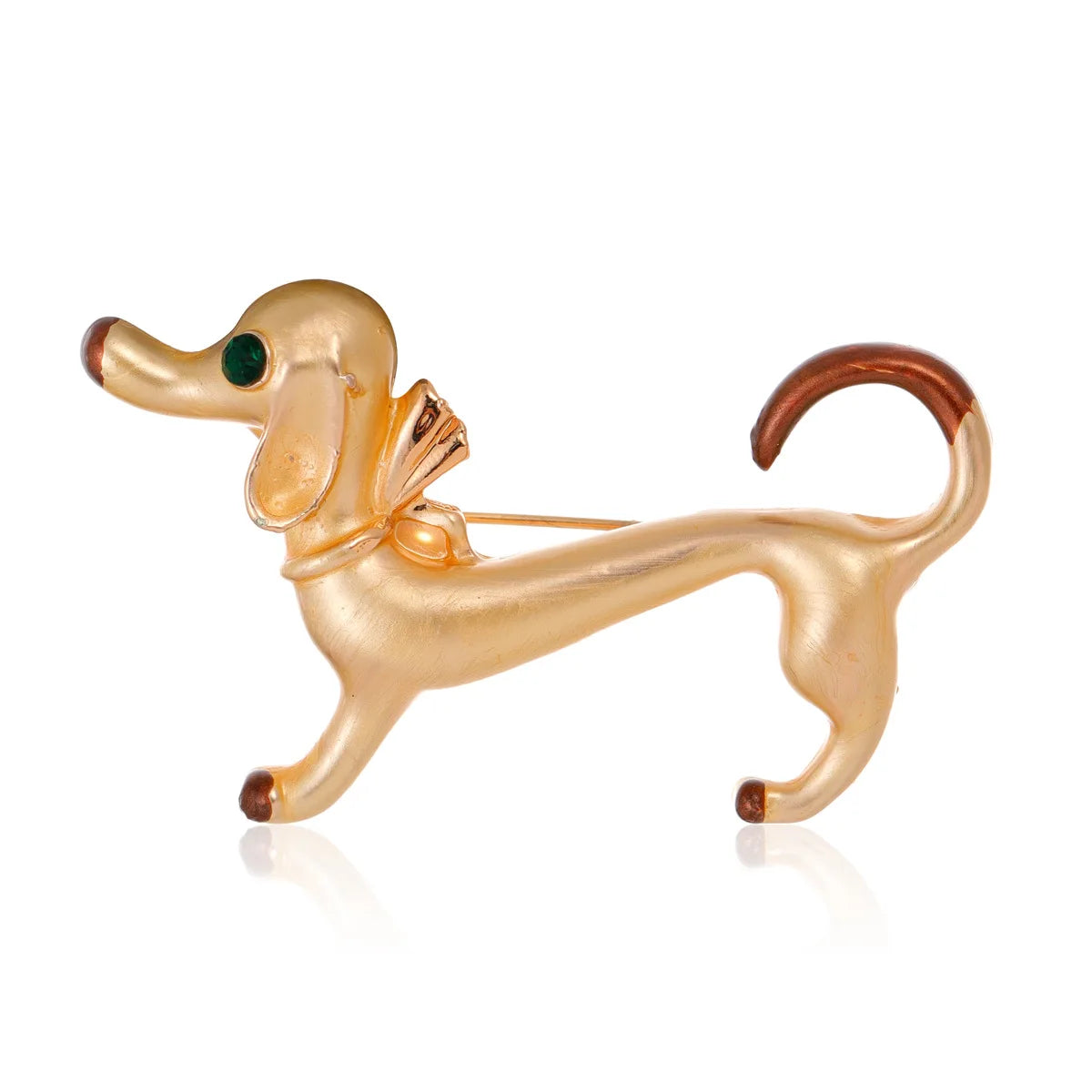 DRAL1156 European and American Personalized Exquisite Alloy Puppy Brooch Cute and Creative Animal Brooch