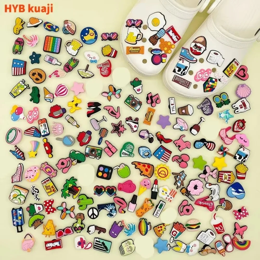 Wholesale Custom Small Cute Accessories 2d Film Character logo Fashion Bulk Decorations for Womans Shoes Charms