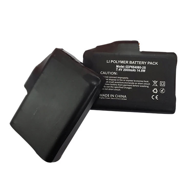 7.4V 2200mAh 2000mah Lithium Ion Li Polymer Battery Pack Heated Gloves Rechargeable Battery for Heating Ski Gloves Clothing
