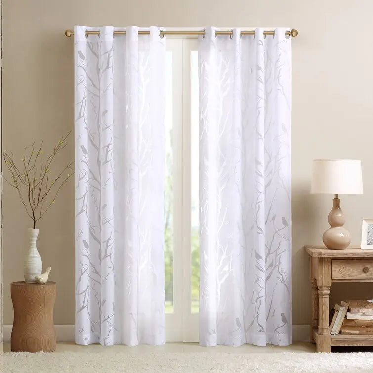 XinLan Even Lock Express Hotel Wholesale Curtain Design Living Room Transparent Tulle Transparent Curtain
